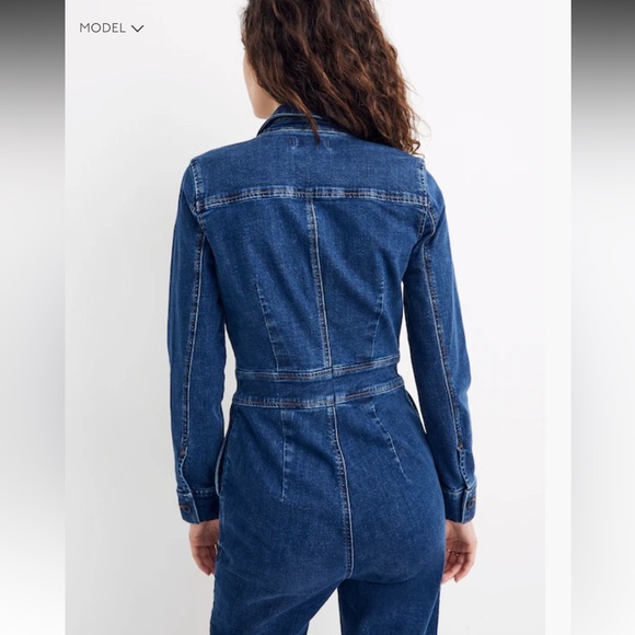 Madewell Denim Slim Coverall Jumpsuit in Stanwick Wash - Picture 4 of 9